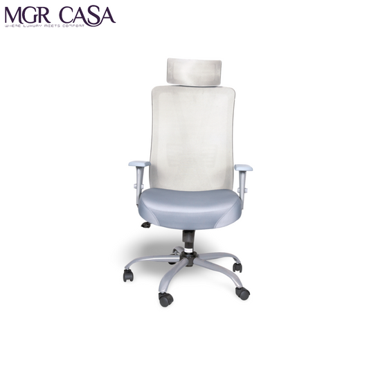 MGR MATEOR GREY HIGH BACK MESH OFFICE CHAIR