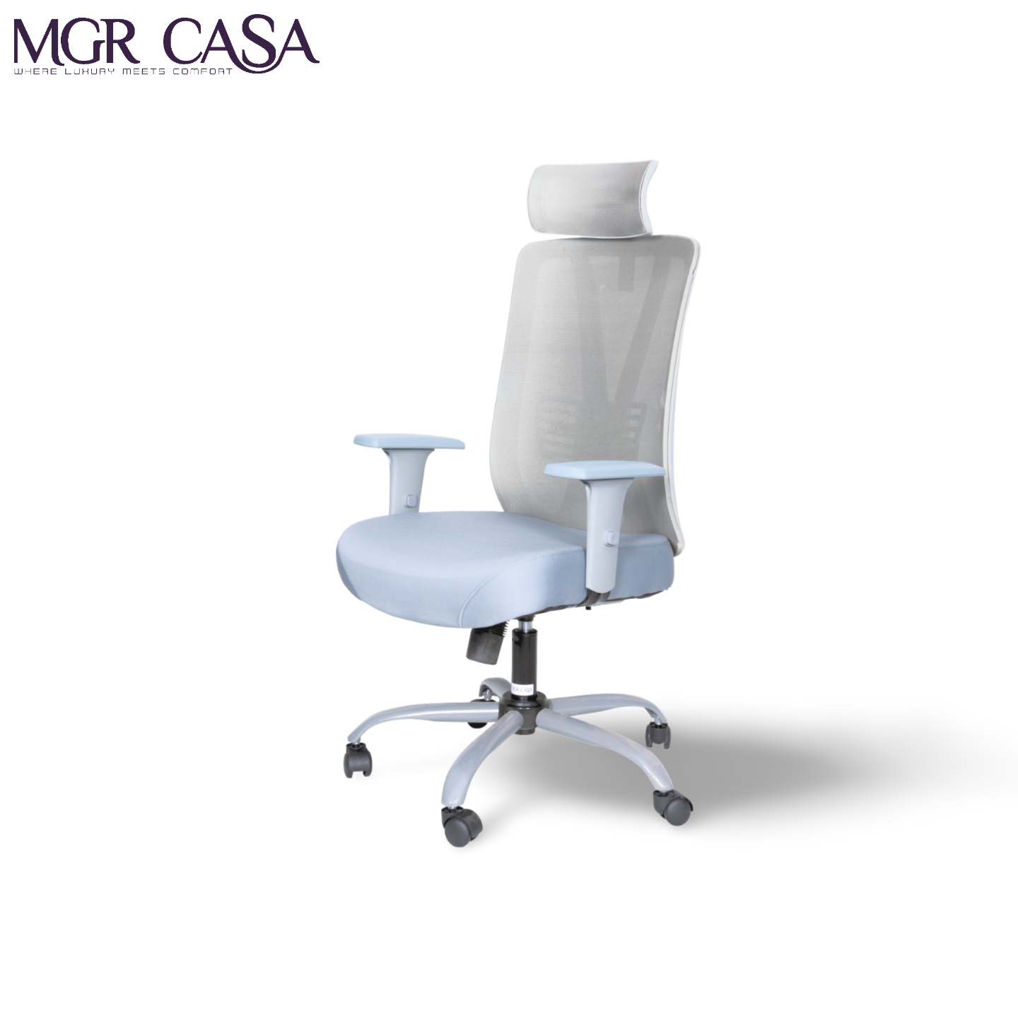 MGR MATEOR GREY HIGH BACK MESH OFFICE CHAIR