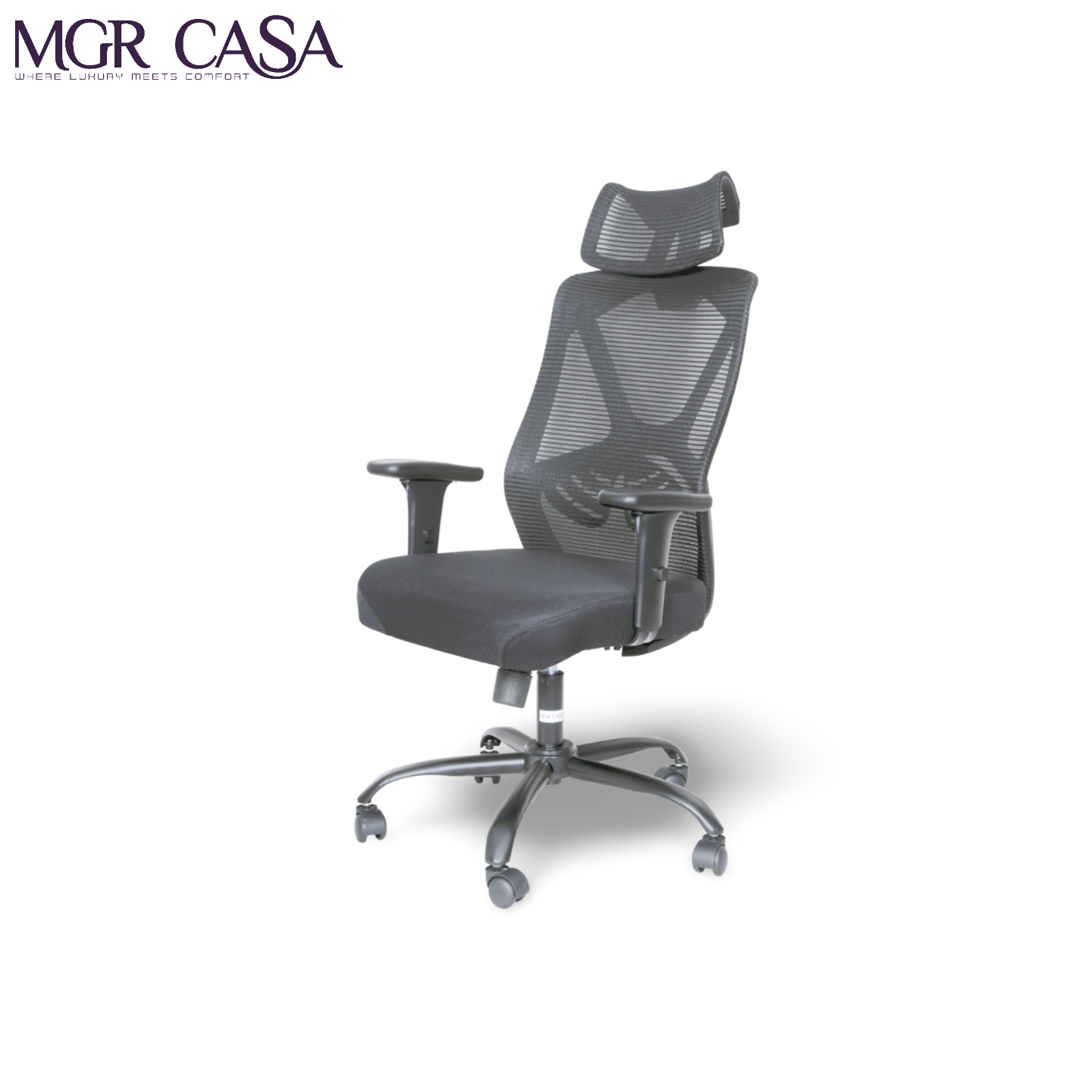 MGR YARIS BLACK HIGH BACK MESH OFFICE CHAIR