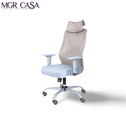 MGR YARIS GREY HIGH BACK MESH OFFICE CHAIR