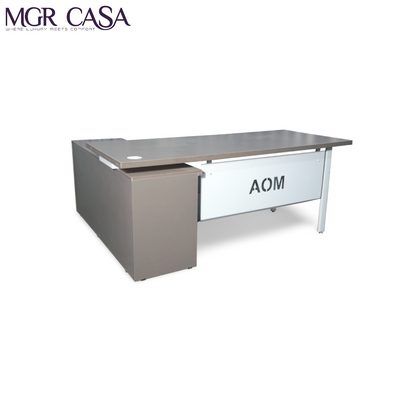 MGR ENGINEERING WOOD TOP, METAL FRAME SIZE CUSTUMIZABLE L SHAPE OFFICE TABLE