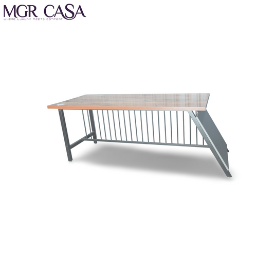 MGR UV COATED ENGINEERING WOOD TOP, METAL FRAME SIZE CUSTUMIZABLE OFFICE TABLE