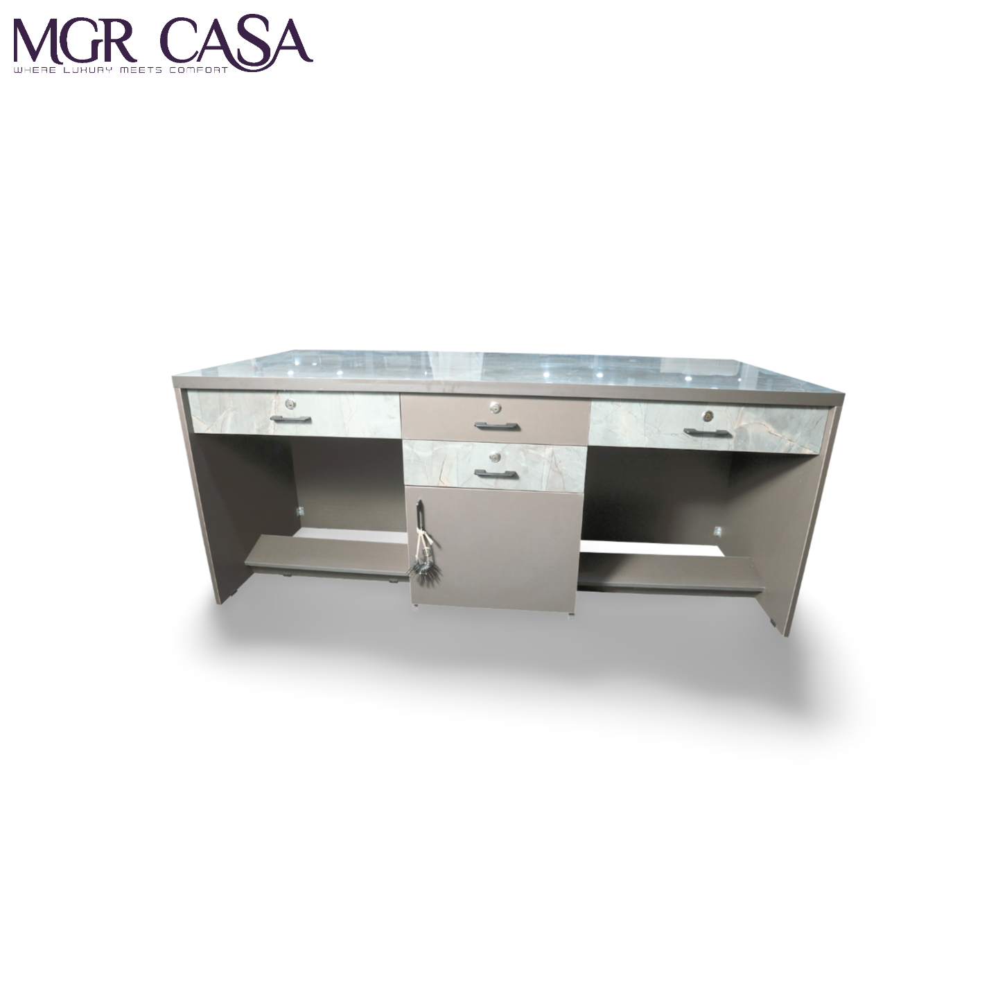MGR UV COATED ENGINEERING WOOD TOP SIZE CUSTUMIZABLE OFFICE TABLE
