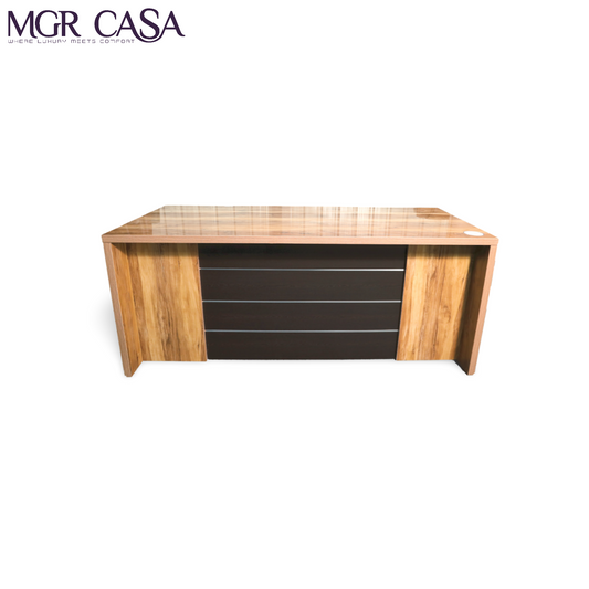 MGR UV COATED ENGINEERING WOOD FRAME SIZE CUSTUMIZABLE L SHAPE OFFICE TABLE
