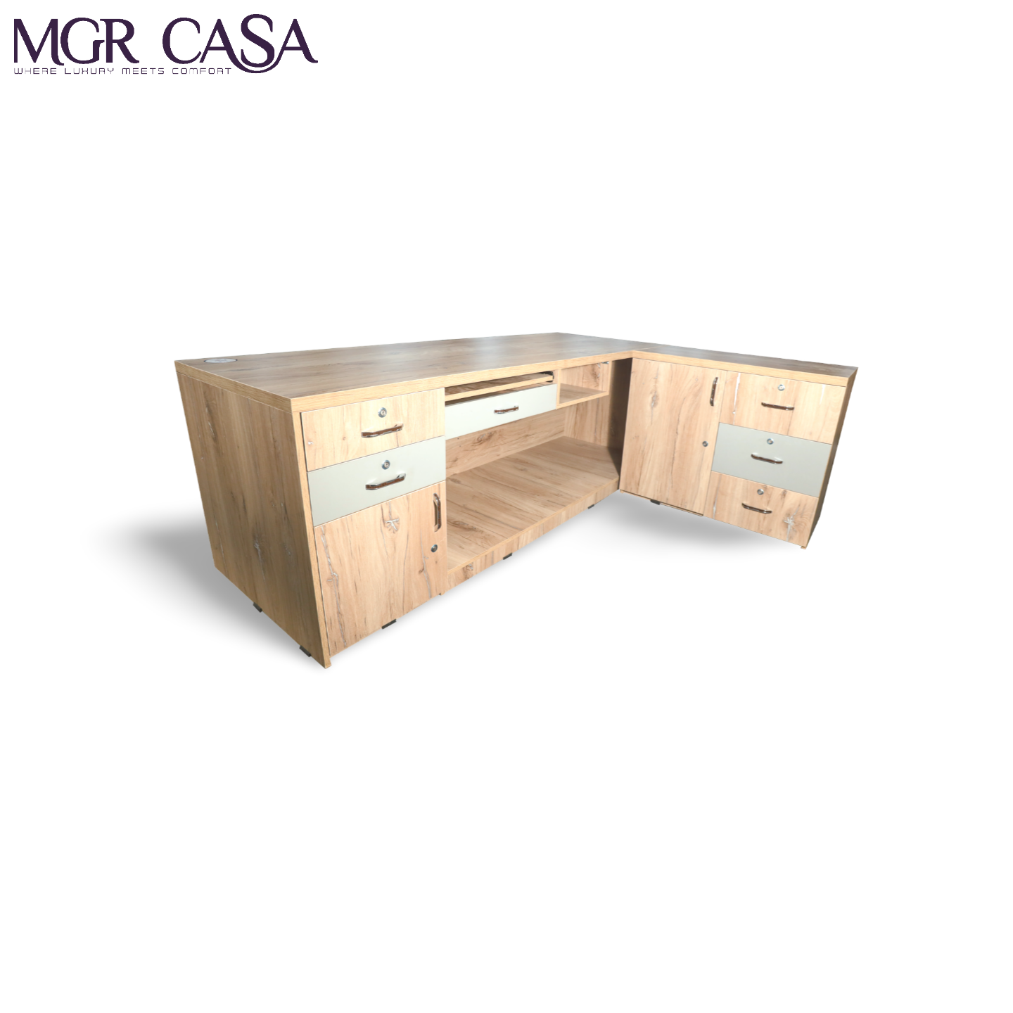 MGR ENGINEERING WOOD SIZE CUSTUMIZABLE L SHAPE OFFICE TABLE