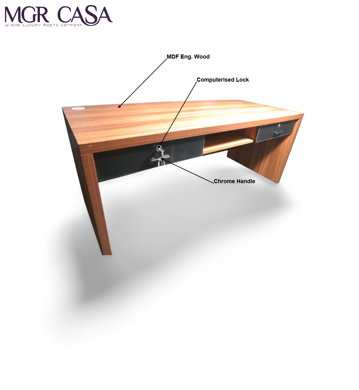 MGR ENGINEERING WOOD SIZE CUSTUMIZABLE OFFICE TABLE