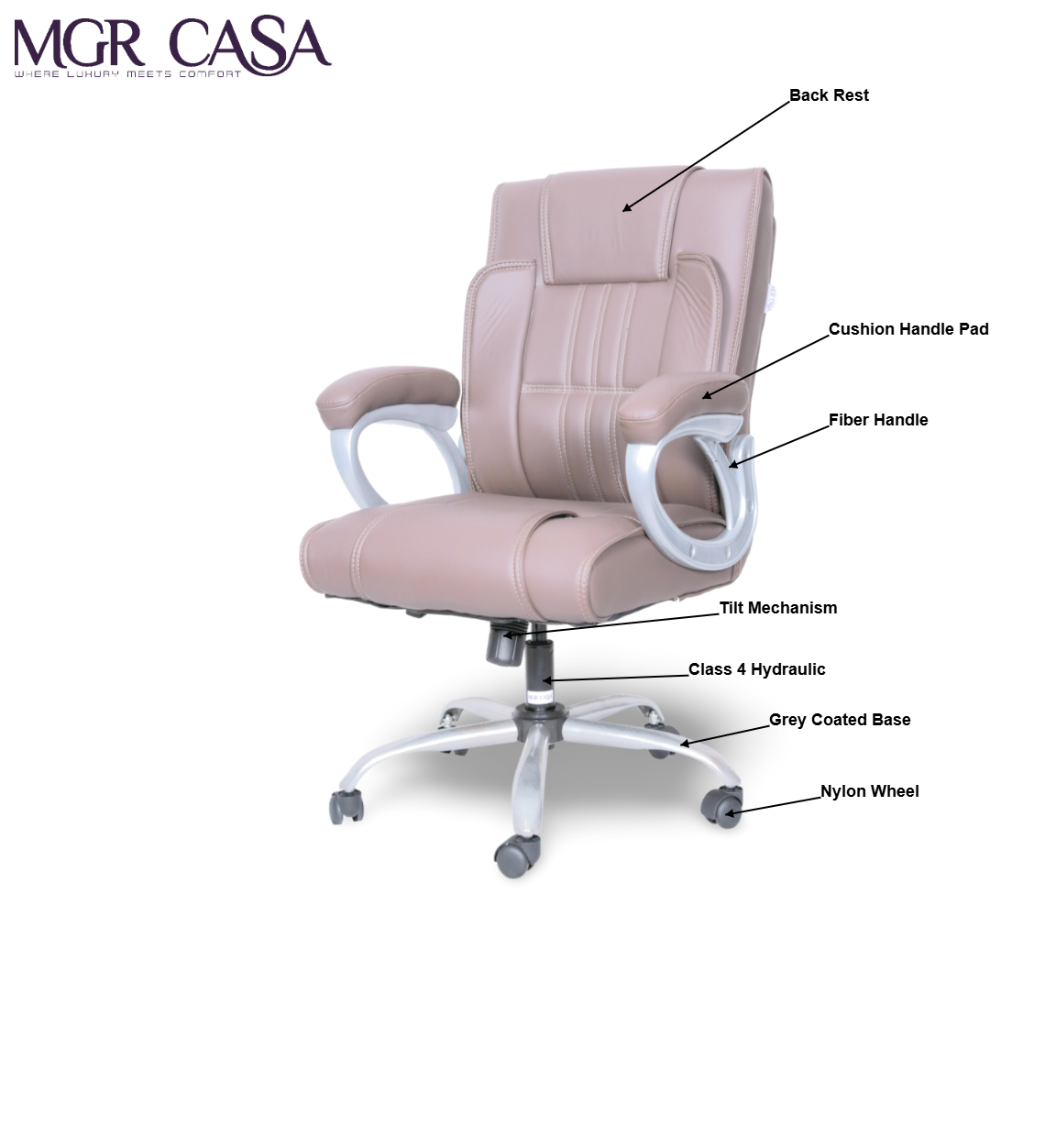 MGR 633 CUSHION MID BACK OFFICE CHAIR