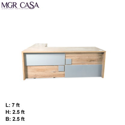 MGR ENGINEERING WOOD SIZE CUSTUMIZABLE L SHAPE OFFICE TABLE