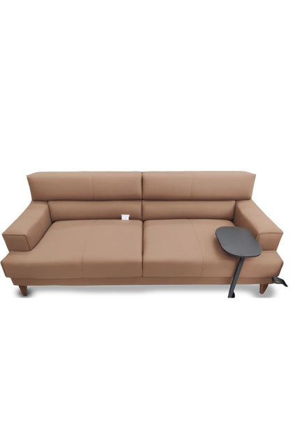 MGR New Pablo Antique Leater Finish Fabric Sofa In Coffee Colour